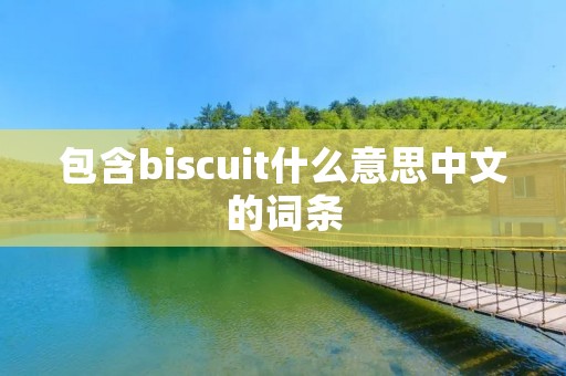 包含biscuit什么意思中文的词条