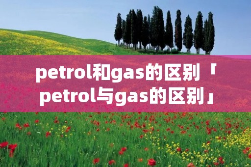 petrol和gas的区别「petrol与gas的区别」