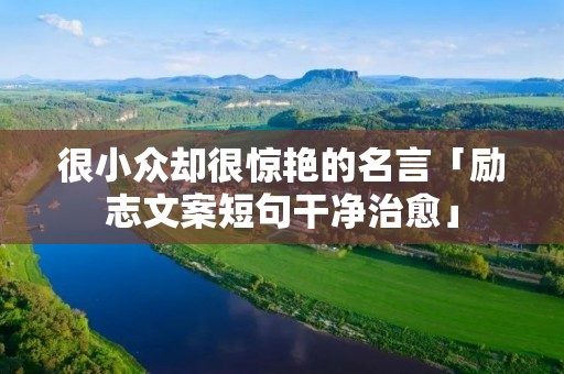 很小众却很惊艳的名言「励志文案短句干净治愈」
