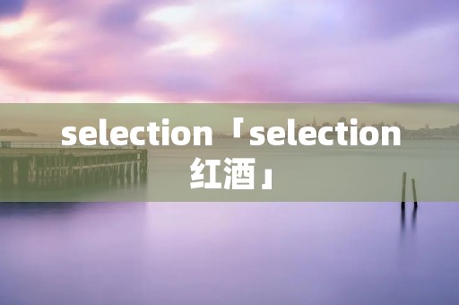 selection「selection红酒」