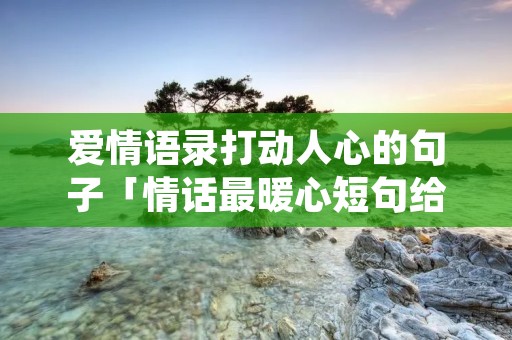 爱情语录打动人心的句子「情话最暖心短句给女生」