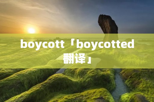 boycott「boycotted翻译」