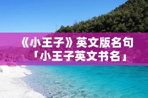 《小王子》英文版名句「小王子英文书名」