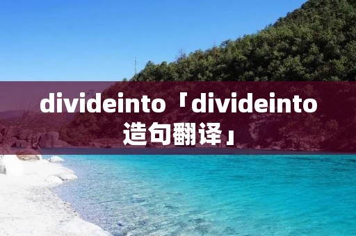 divideinto「divideinto造句翻译」