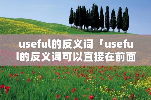 useful的反义词「useful的反义词可以直接在前面加un吗」 useful的反义词「useful的反义词可以直接在前面加un吗」