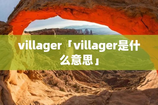 villager「villager是什么意思」