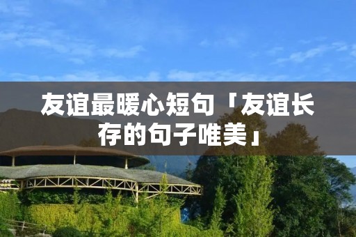 友谊最暖心短句「友谊长存的句子唯美」 友谊最暖心短句「友谊长存的句子唯美」
