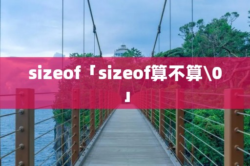 sizeof「sizeof算不算\0」