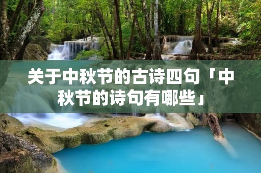 关于中秋节的古诗四句「中秋节的诗句有哪些」