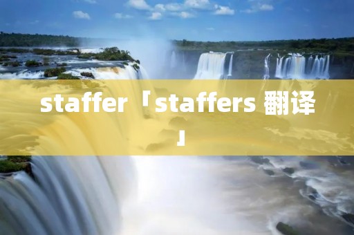 staffer「staffers 翻译」