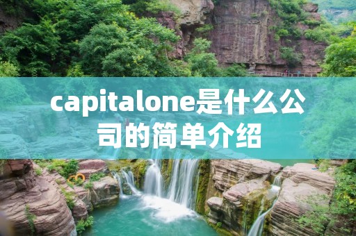 capitalone是什么公司的简单介绍 capitalone是什么公司的简单介绍