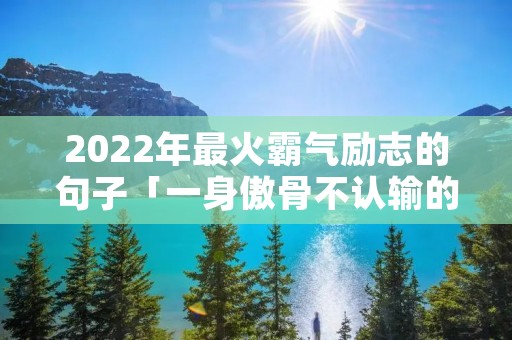 2022年最火霸气励志的句子「一身傲骨不认输的句子」
