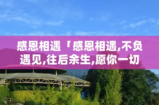 感恩相遇「感恩相遇,不负遇见,往后余生,愿你一切安好」