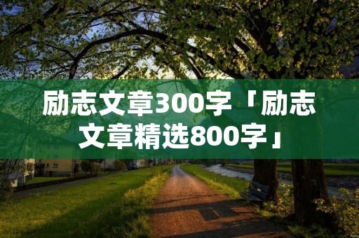 励志文章300字「励志文章精选800字」