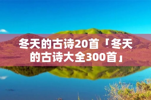 冬天的古诗20首「冬天的古诗大全300首」