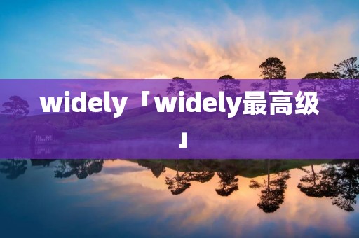 widely「widely最高级」