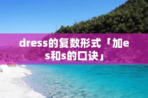 dress的复数形式「加es和s的口诀」