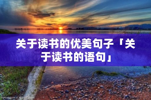 关于读书的优美句子「关于读书的语句」