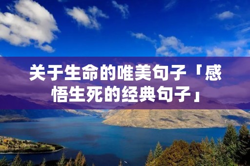 关于生命的唯美句子「感悟生死的经典句子」