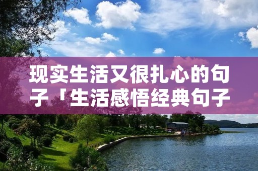 现实生活又很扎心的句子「生活感悟经典句子」