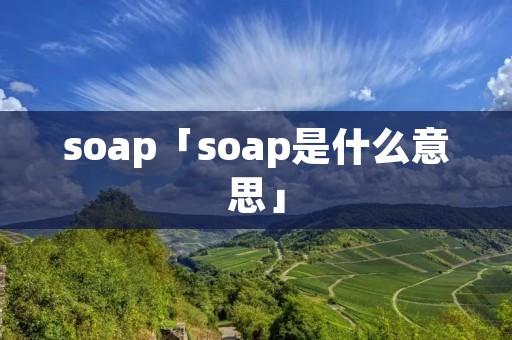 soap「soap是什么意思」