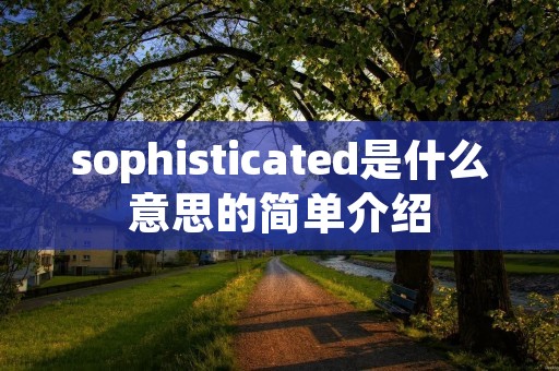 sophisticated是什么意思的简单介绍