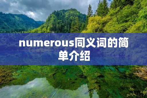 numerous同义词的简单介绍