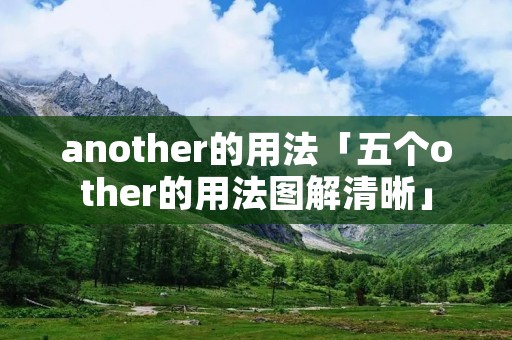 another的用法「五个other的用法图解清晰」