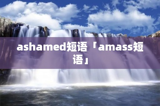 ashamed短语「amass短语」