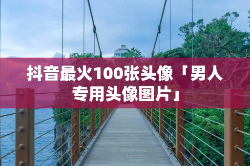 抖音最火100张头像「男人专用头像图片」