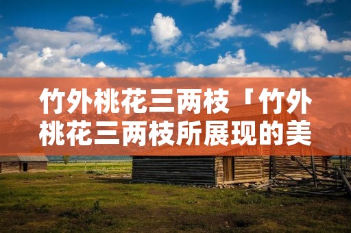 竹外桃花三两枝「竹外桃花三两枝所展现的美景怎么写」