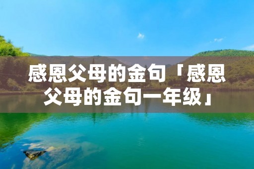 感恩父母的金句「感恩父母的金句一年级」