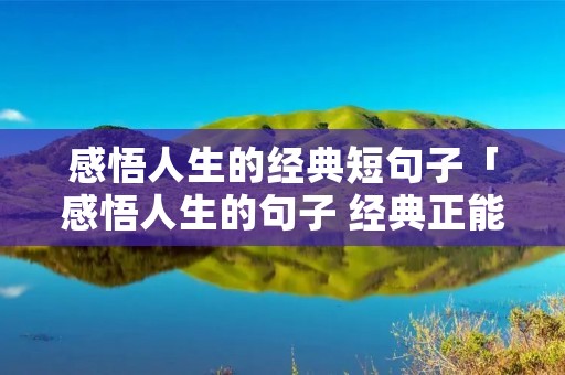 感悟人生的经典短句子「感悟人生的句子 经典正能量短句」