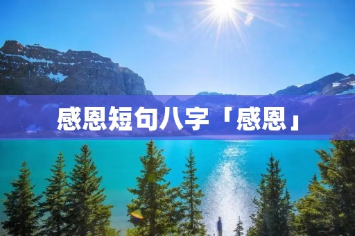 感恩短句八字「感恩」