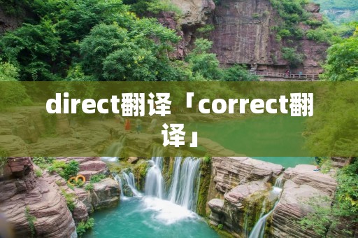 direct翻译「correct翻译」