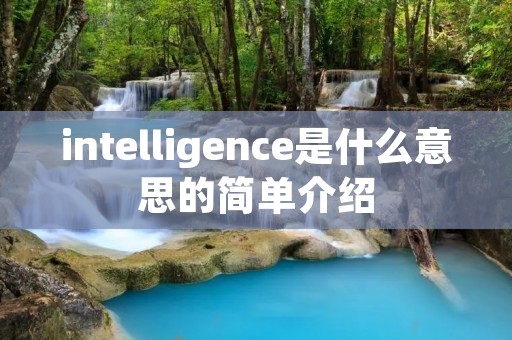 intelligence是什么意思的简单介绍 intelligence是什么意思的简单介绍