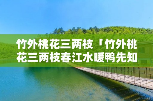 竹外桃花三两枝「竹外桃花三两枝春江水暖鸭先知影响生物的环境因素」