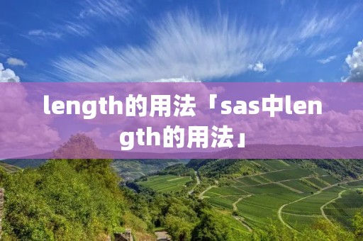 length的用法「sas中length的用法」