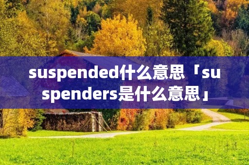 suspended什么意思「suspenders是什么意思」