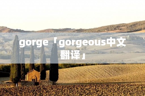 gorge「gorgeous中文翻译」 gorge「gorgeous中文翻译」