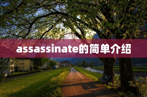 assassinate的简单介绍
