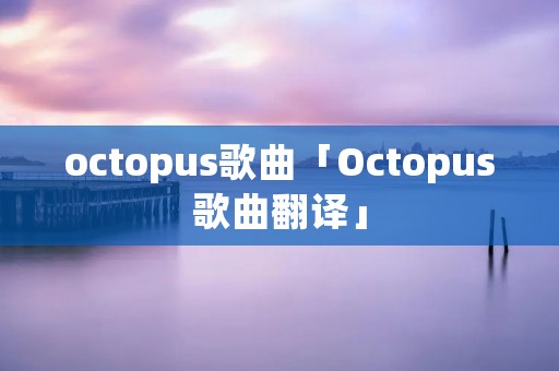 octopus歌曲「Octopus歌曲翻译」