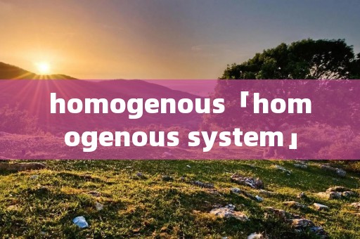 homogenous「homogenous system」 homogenous「homogenous system」