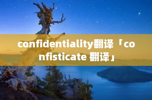 confidentiality翻译「confisticate 翻译」
