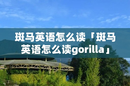 斑马英语怎么读「斑马英语怎么读gorilla」