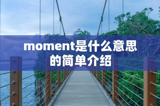 moment是什么意思的简单介绍