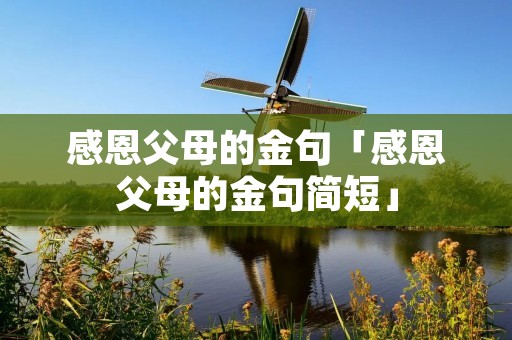 感恩父母的金句「感恩父母的金句简短」