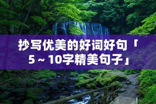 抄写优美的好词好句「5~10字精美句子」