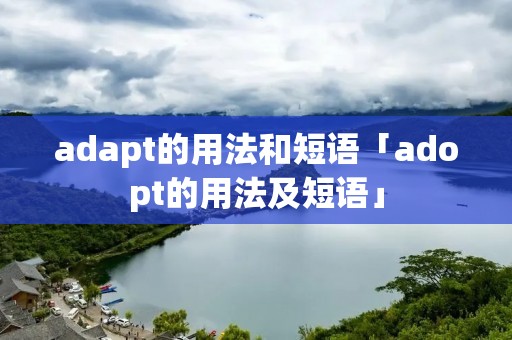 adapt的用法和短语「adopt的用法及短语」