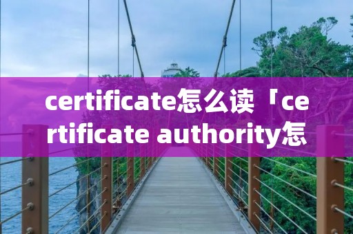 certificate怎么读「certificate authority怎么读」